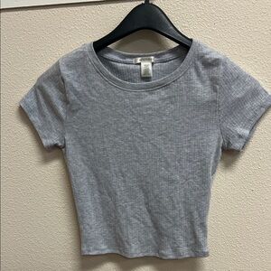 Bozzolo Girls Light Gray Short Sleeve Top